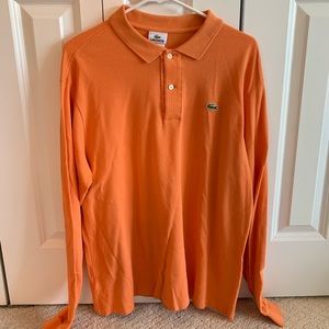 Burnt Orange Long Sleeve Lacoste Shirt